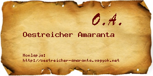 Oestreicher Amaranta névjegykártya